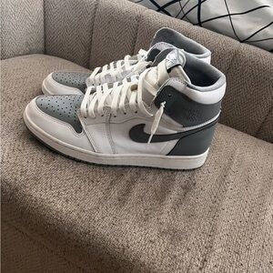 Nike Gray and White Athletic Sneakers with Retro Design